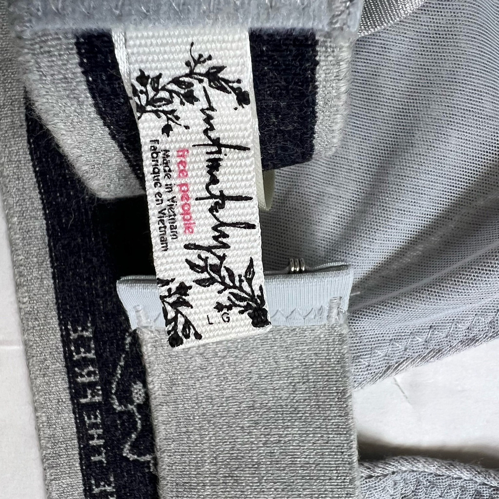 We The Free People Intimately Bralette Gray Adjustable Straps Clasp Closure L - Picture 5 of 6